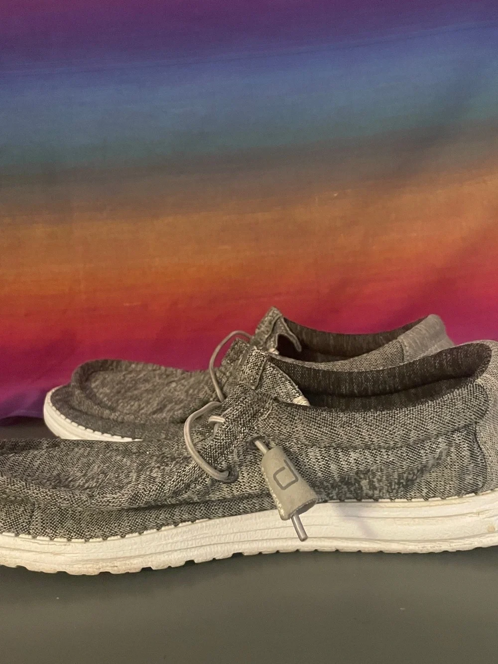 Hey Dude Wally Stretch Granite Woven Slip On Casual Shoes Men’s 9